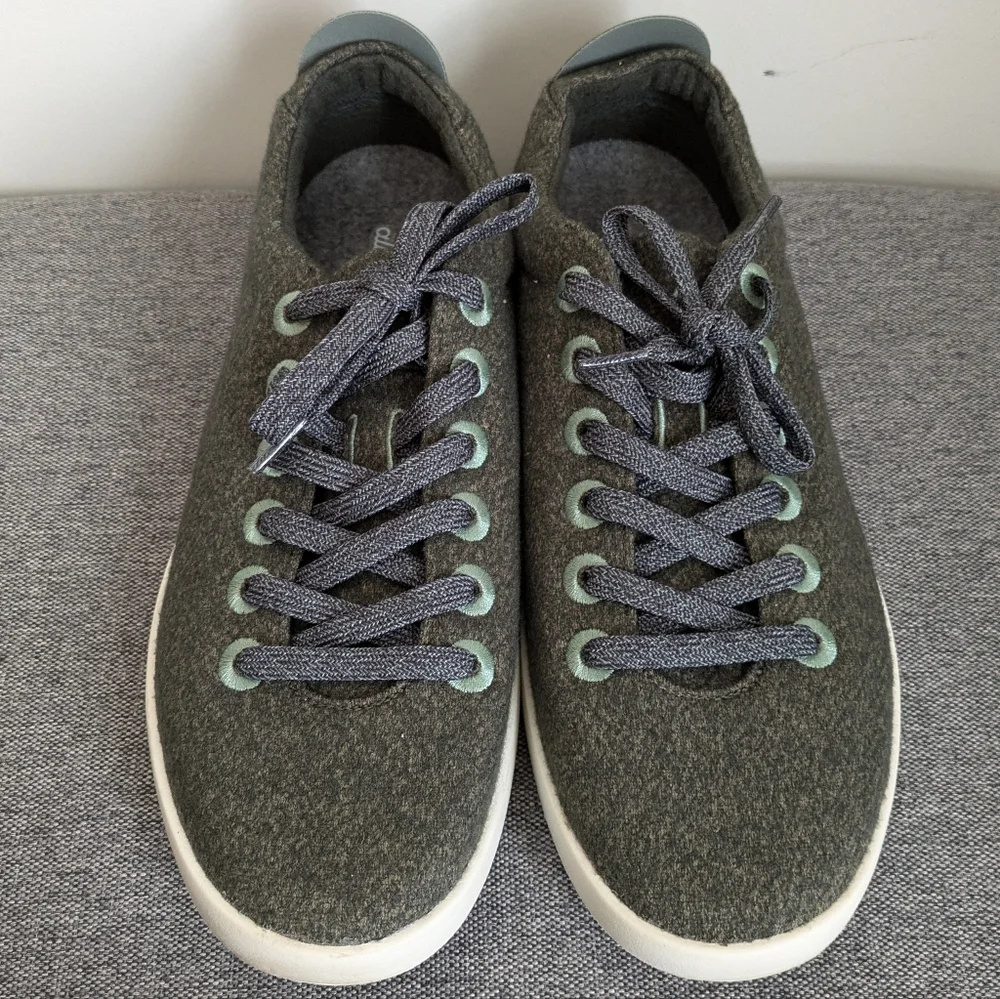 AllBirds Gray White Piper Merino Wool Women's Size 11 Sneakers Shoes - Picture 3 of 16